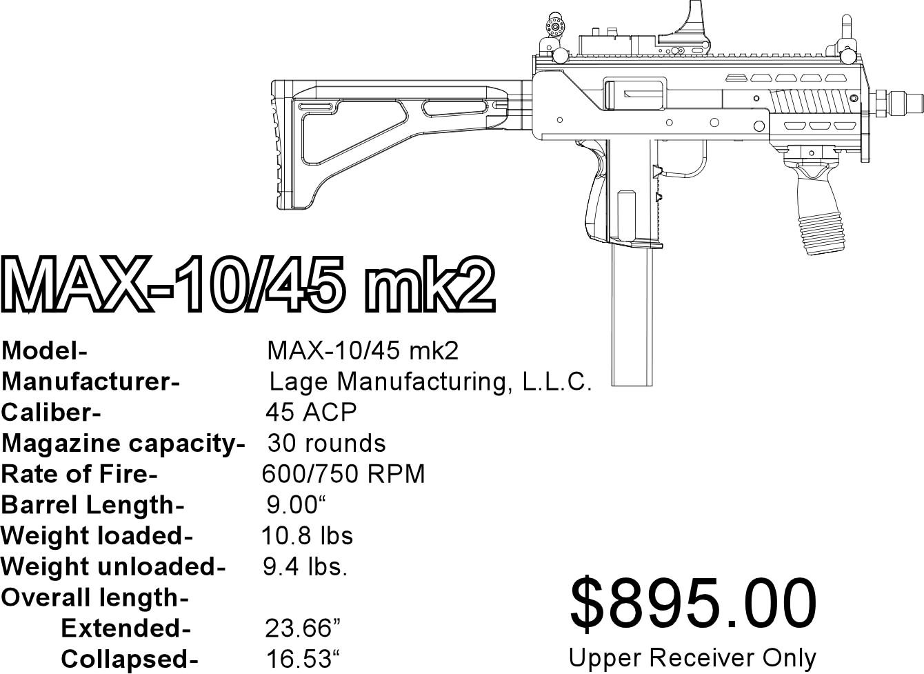Please Tell Me More About The Lage Max 10/9 MK2 Upper